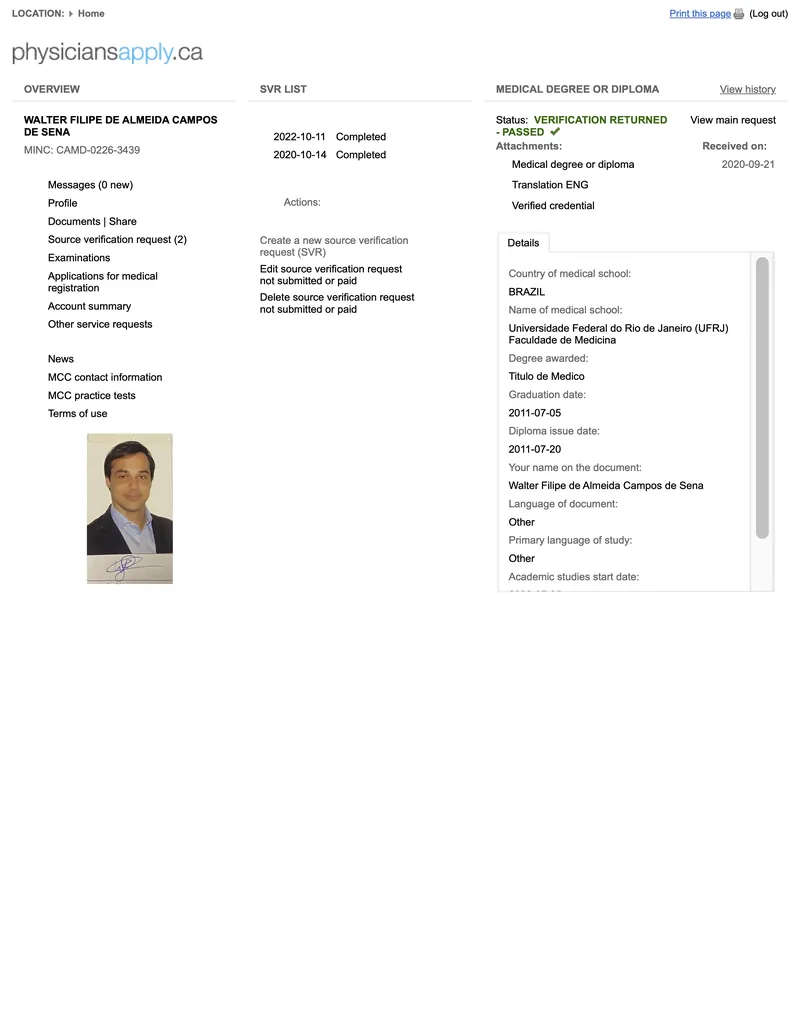 Visualização de diploma