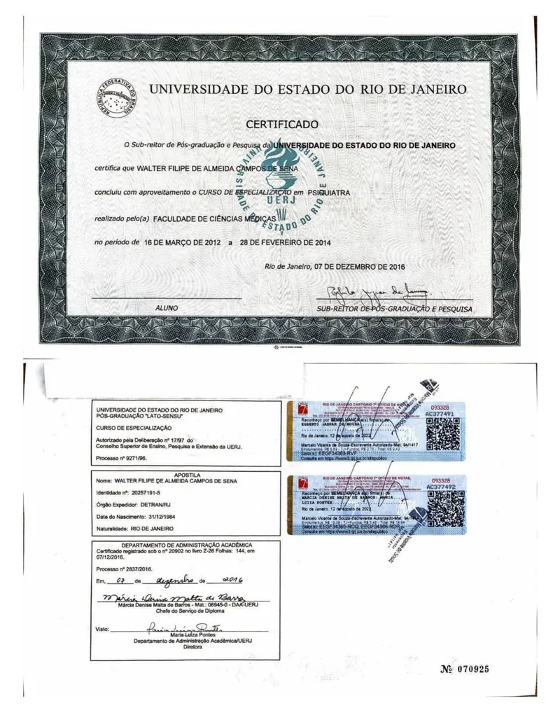 Visualização de certificado